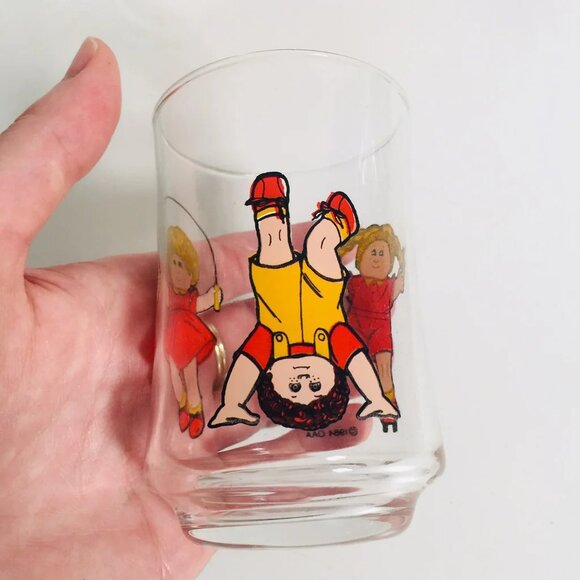 Vintage 1980s Set of 4 Cabbage Patch Kids Juice Glass Glasses Tumblers - Picture 2 of 6